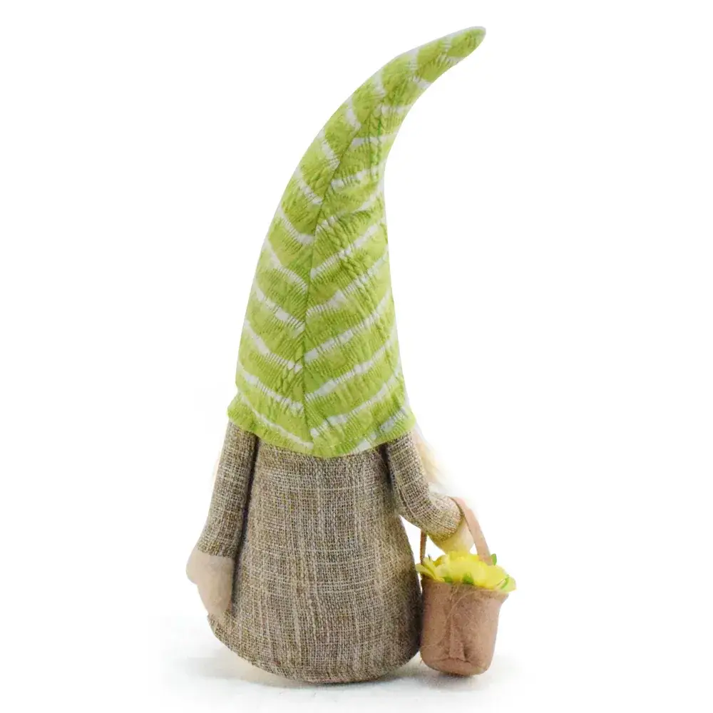 Green Striped Easter Gnome Ornament for Kids - Image 4