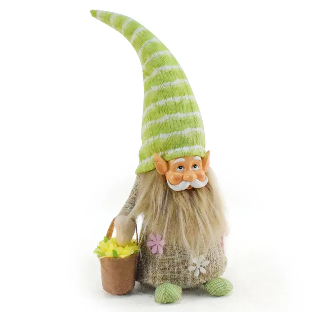 Green Striped Easter Gnome Ornament for Kids - Image 5