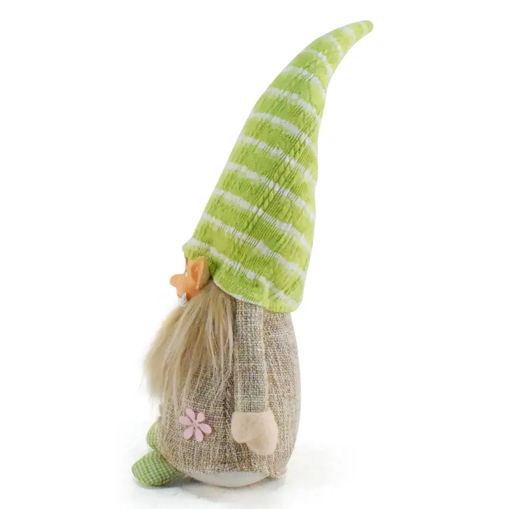 Green Striped Easter Gnome Ornament for Kids — feature 2