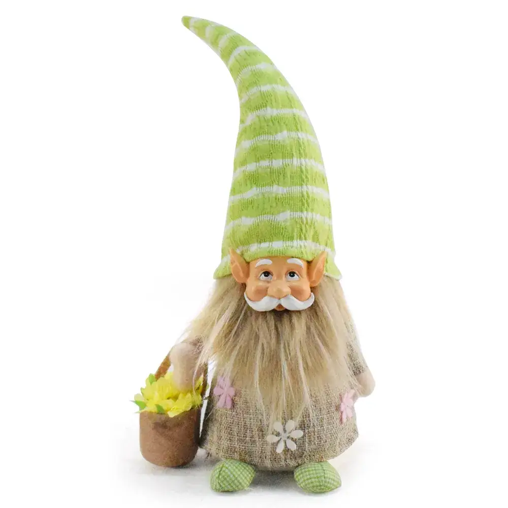 Green Striped Easter Gnome Ornament for Kids — feature 5