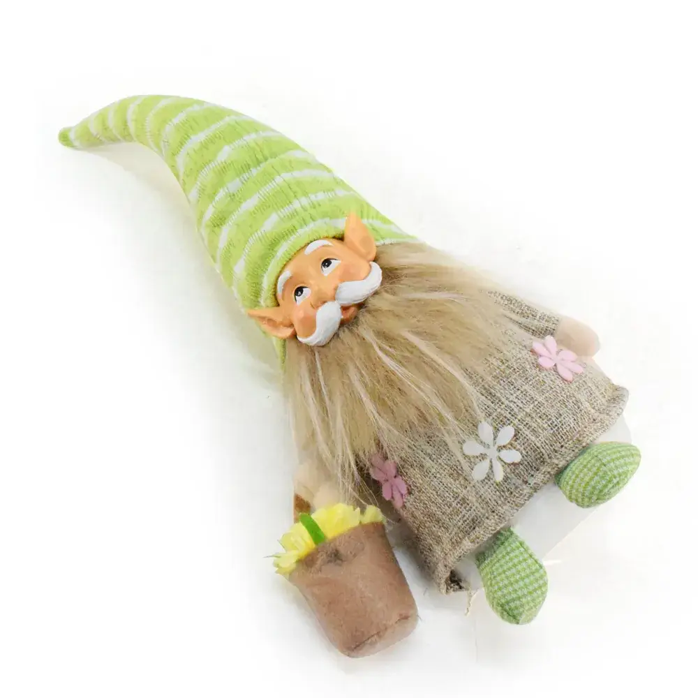 Green Striped Easter Gnome Ornament for Kids — feature 6
