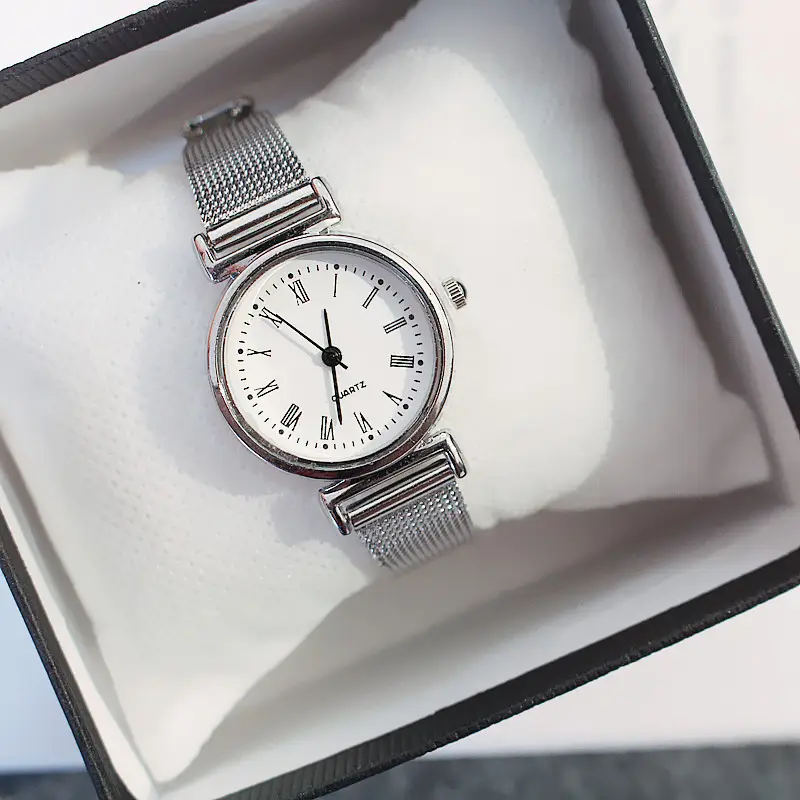 Women's European Style Mesh Watch with White Dial - Image 3
