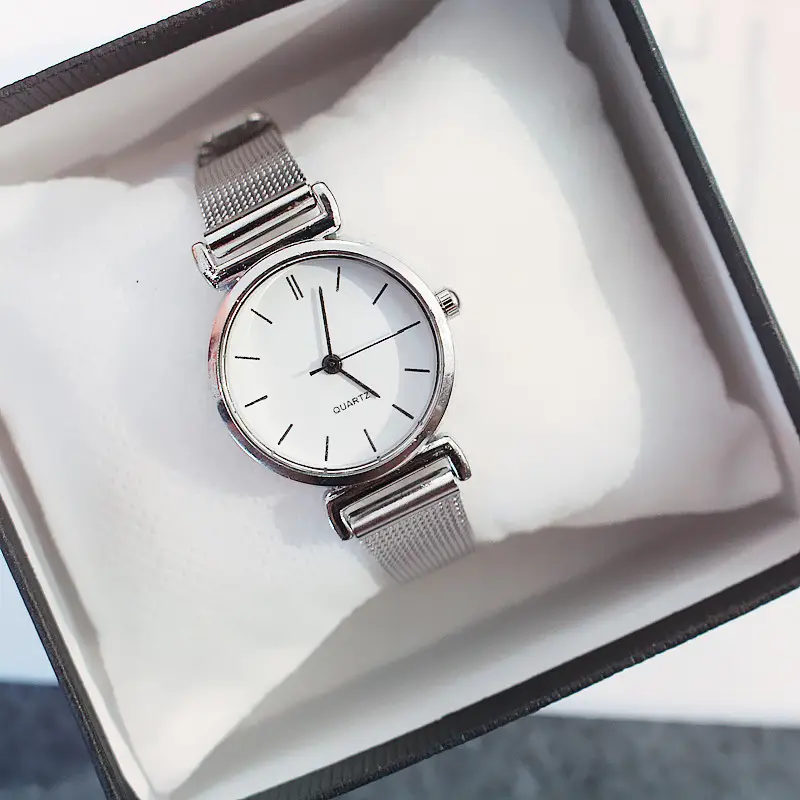 Women's European Style Mesh Watch with White Dial - Image 5
