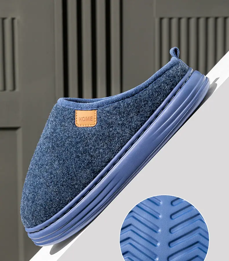 plus size cotton slippers men's autumn and winter thick-soled indoor home elderly anti-slip fleece-lined plush slippers winter home — feature 12
