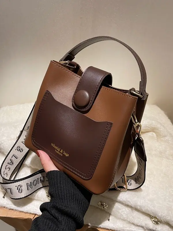 Black Vintage Bucket Bag for Women 2024 New Arrival - Image 6