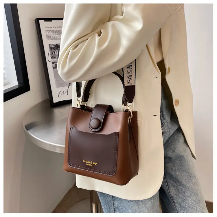 Black Vintage Bucket Bag for Women 2024 New Arrival — feature 14