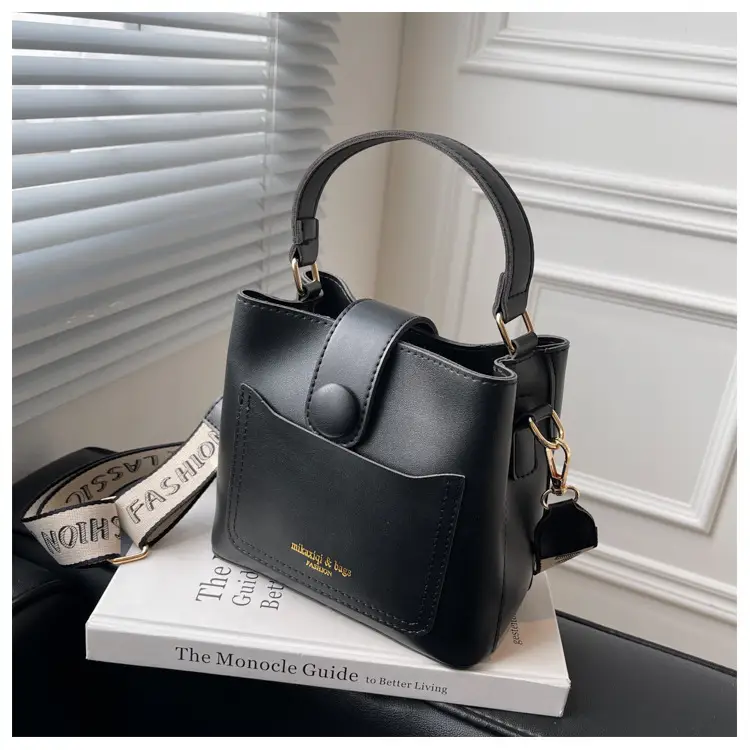 Black Vintage Bucket Bag for Women 2024 New Arrival — feature 27