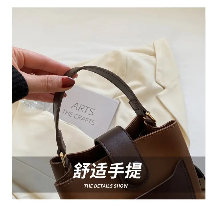 Black Vintage Bucket Bag for Women 2024 New Arrival — feature 5