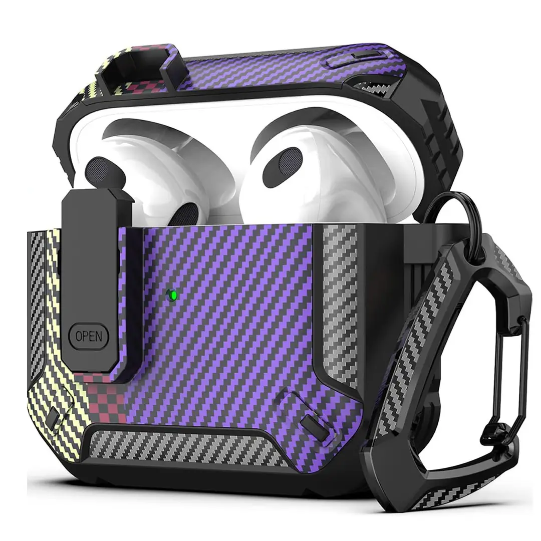 Suitable for Airpodspro3 Protective Case, New Apple 4Th Generation Earphone Case, Airpods4 Camouflage Earphone Protective Case