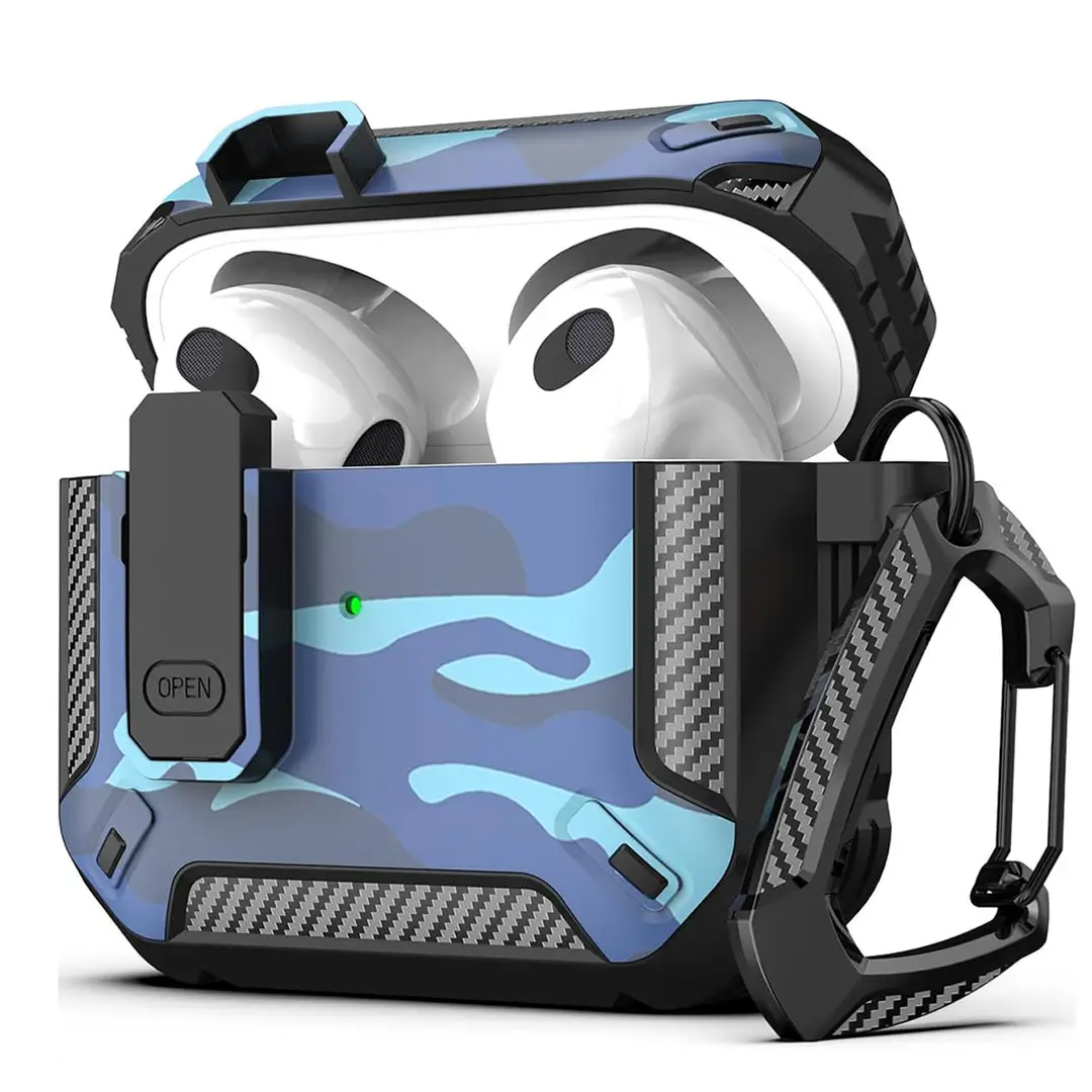 Suitable for Airpodspro3 Protective Case, New Apple 4Th Generation Earphone Case, Airpods4 Camouflage Earphone Protective Case