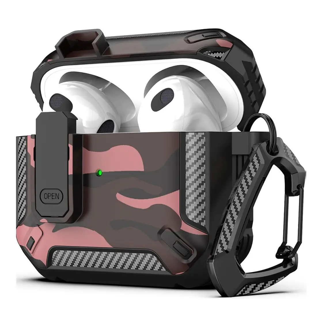 Suitable for Airpodspro3 Protective Case, New Apple 4Th Generation Earphone Case, Airpods4 Camouflage Earphone Protective Case