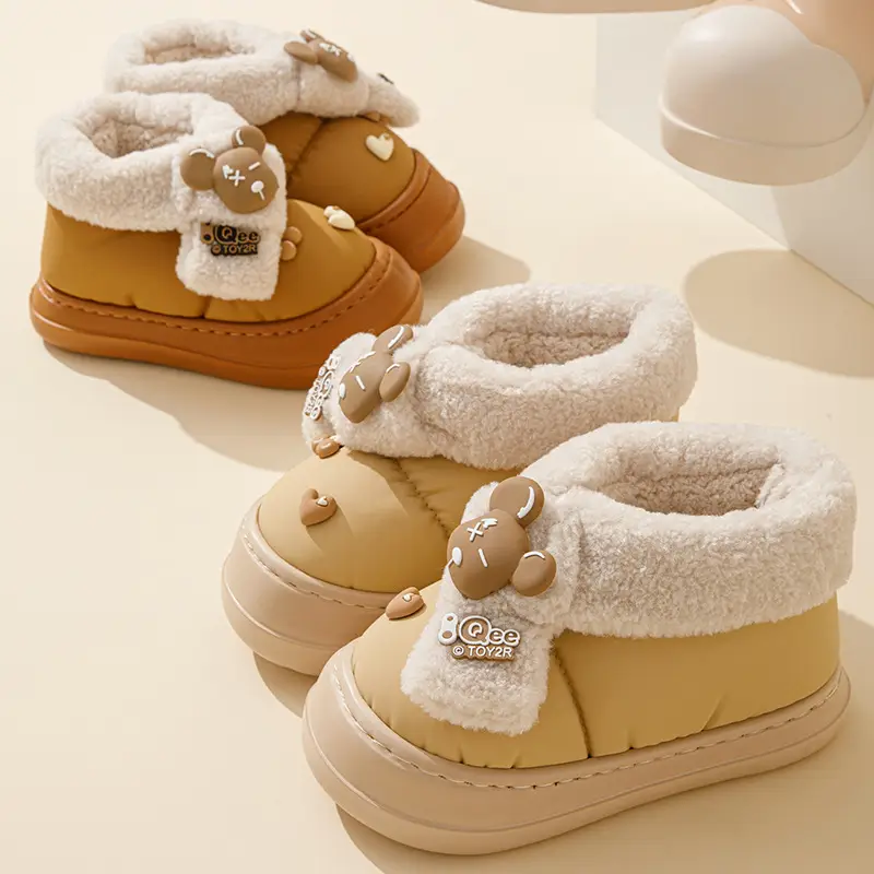 Cotton Slippers Women's 2024 New Autumn and Winter Indoor Home Non-slip Plush Comfortable Warm Couple's Cotton Shoes Men's Slippers - Image 6