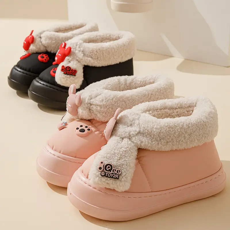 Cotton Slippers Women's 2024 New Autumn and Winter Indoor Home Non-slip Plush Comfortable Warm Couple's Cotton Shoes Men's Slippers - Image 7