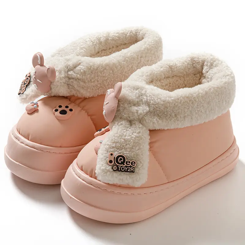 Cotton Slippers Women's 2024 New Autumn and Winter Indoor Home Non-slip Plush Comfortable Warm Couple's Cotton Shoes Men's Slippers - Image 9