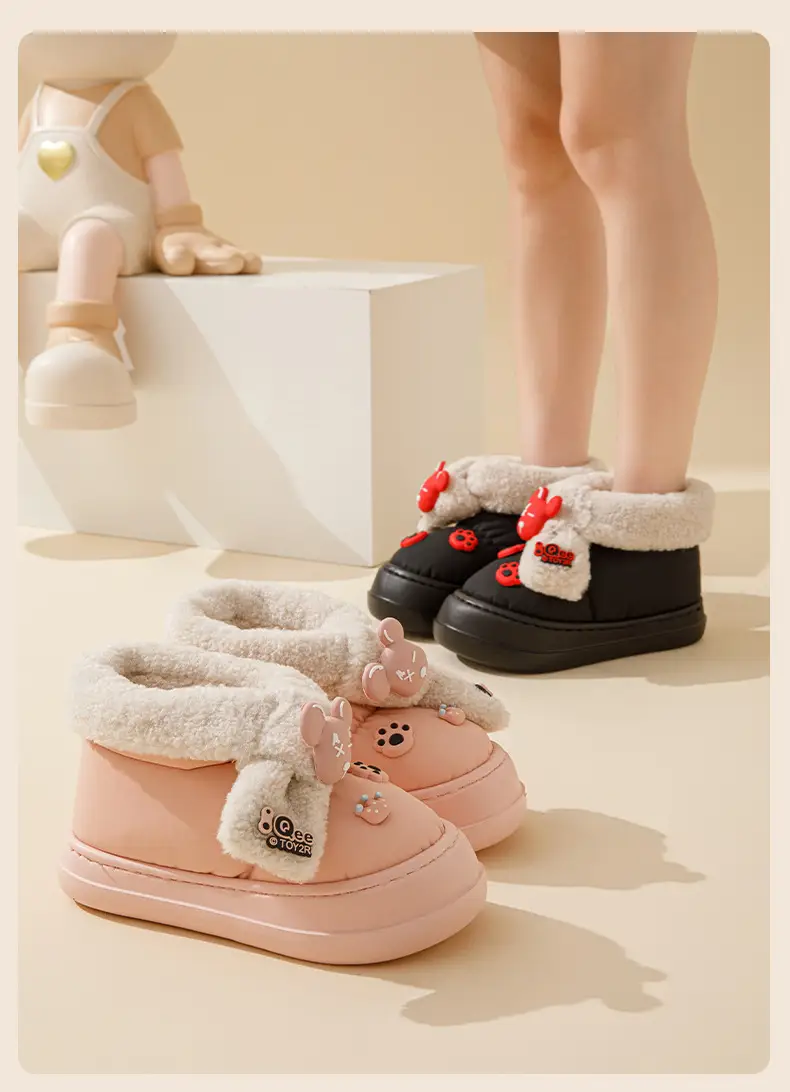 Cotton Slippers Women's 2024 New Autumn and Winter Indoor Home Non-slip Plush Comfortable Warm Couple's Cotton Shoes Men's Slippers — feature 15