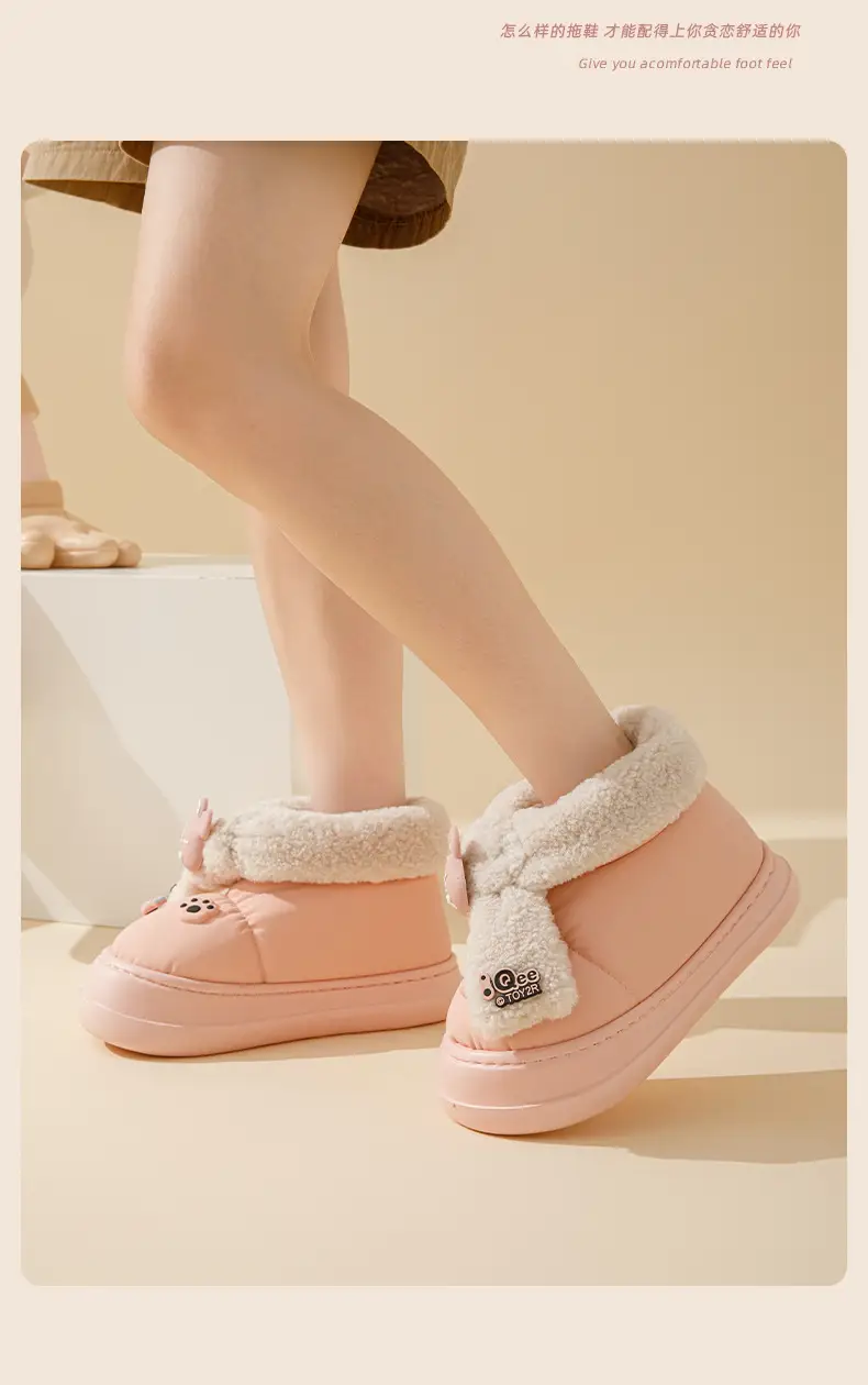 Cotton Slippers Women's 2024 New Autumn and Winter Indoor Home Non-slip Plush Comfortable Warm Couple's Cotton Shoes Men's Slippers — feature 17