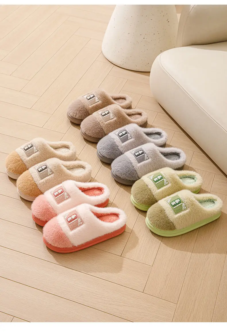 Winter Cotton Slippers Women's Home Non-slip Wear-resistant Comfortable Plush Warm Moon Thick Bottom Indoor Couple Soft Cotton Slippers for Men â feature 6