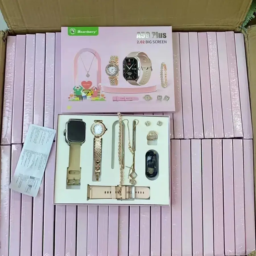 A59PLUS Smart Watch 8in1 Bluetooth Call Multi Function Watch Gift Box Women's Watch - Image 3
