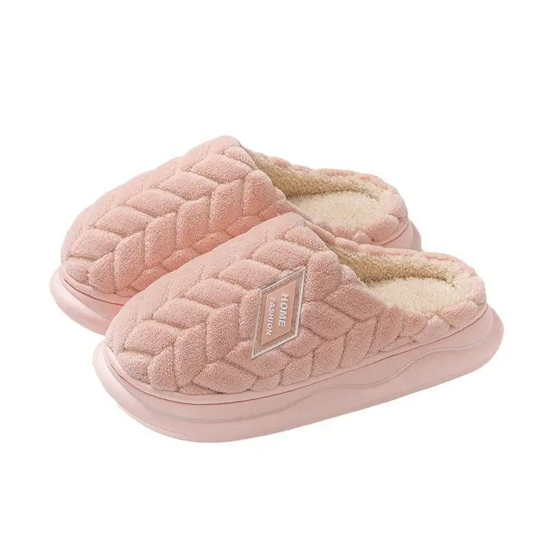 Pink Cotton Slippers for Women Indoor Warm Winter - Image 5