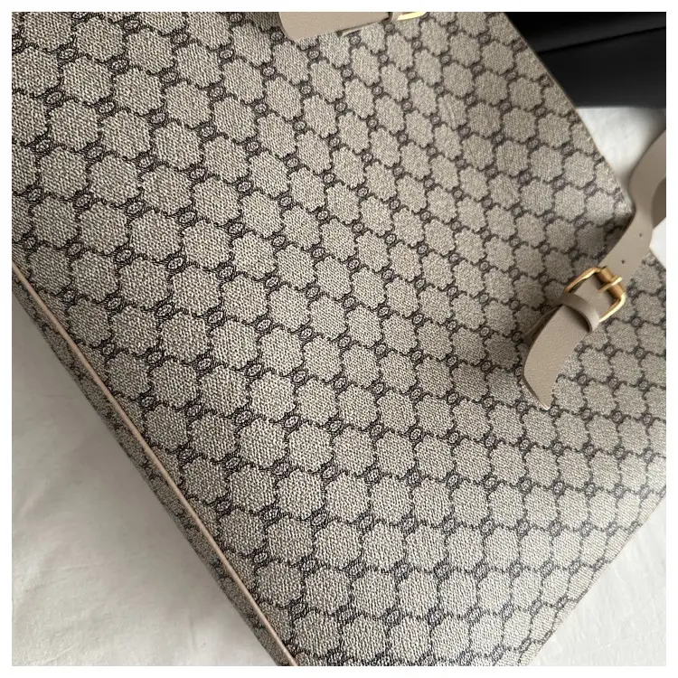Women's Large Capacity Shoulder Bag Brown Monogram Pattern — feature 23