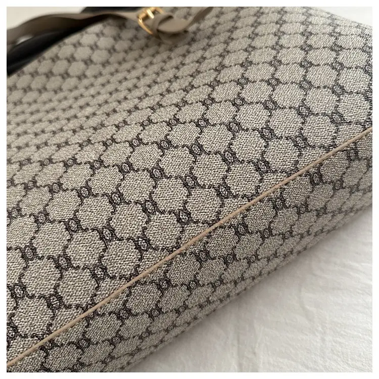 Women's Large Capacity Shoulder Bag Brown Monogram Pattern — feature 26