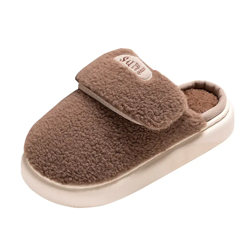 New Style Baotou Cotton Slippers for Women, Winter Couple Style, Comfortable, Warm, Thickened, Suitable for Outdoor Wear, Home Leisure Slippers, Cotton Slippers