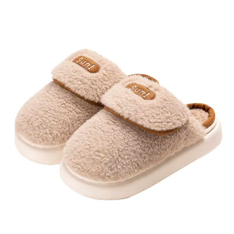 New Style Baotou Cotton Slippers for Women, Winter Couple Style, Comfortable, Warm, Thickened, Suitable for Outdoor Wear, Home Leisure Slippers, Cotton Slippers