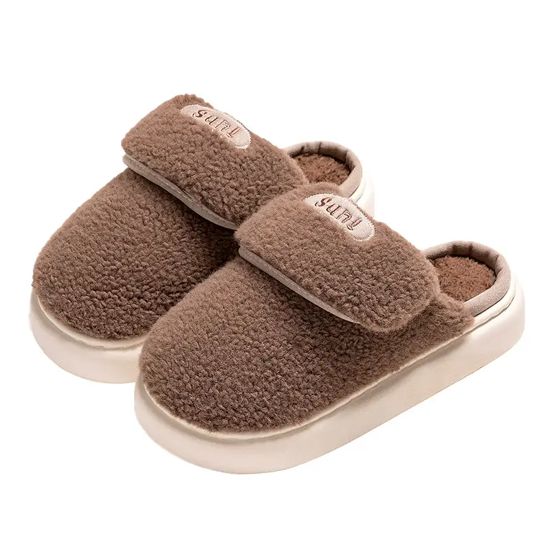 New Style Baotou Cotton Slippers for Women, Winter Couple Style, Comfortable, Warm, Thickened, Suitable for Outdoor Wear, Home Leisure Slippers, Cotton Slippers