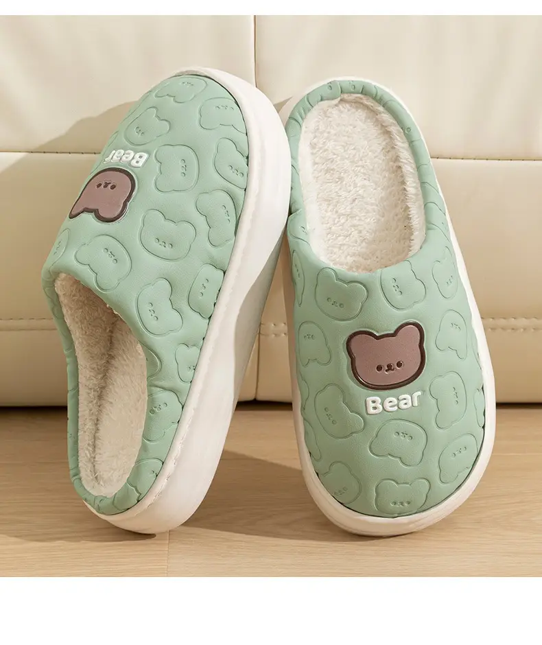 Waterproof Cotton Plush Bear Bag Women Winter Indoor Non-Slip — feature 12