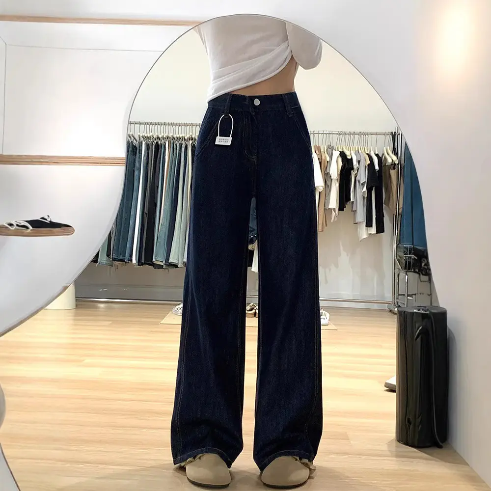Dark Blue Women's Slimming Jeans Plus Size
