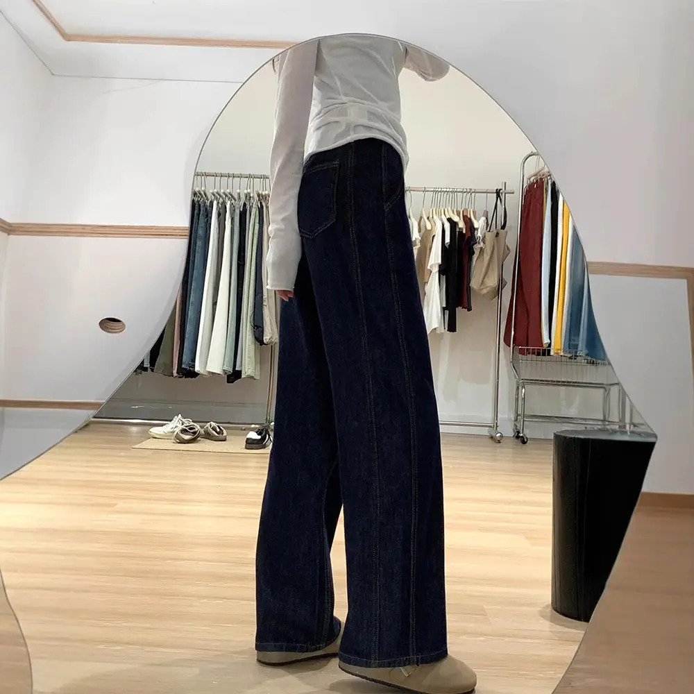 Dark Blue Women's Slimming Jeans Plus Size