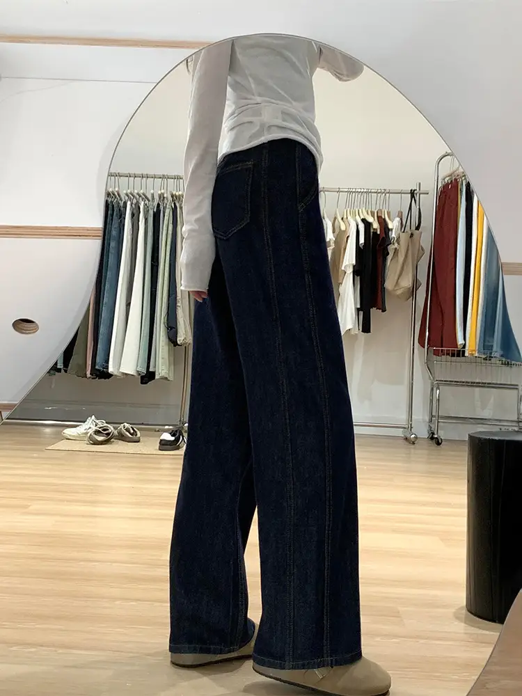 Dark Blue Women's Slimming Jeans Plus Size — feature 8