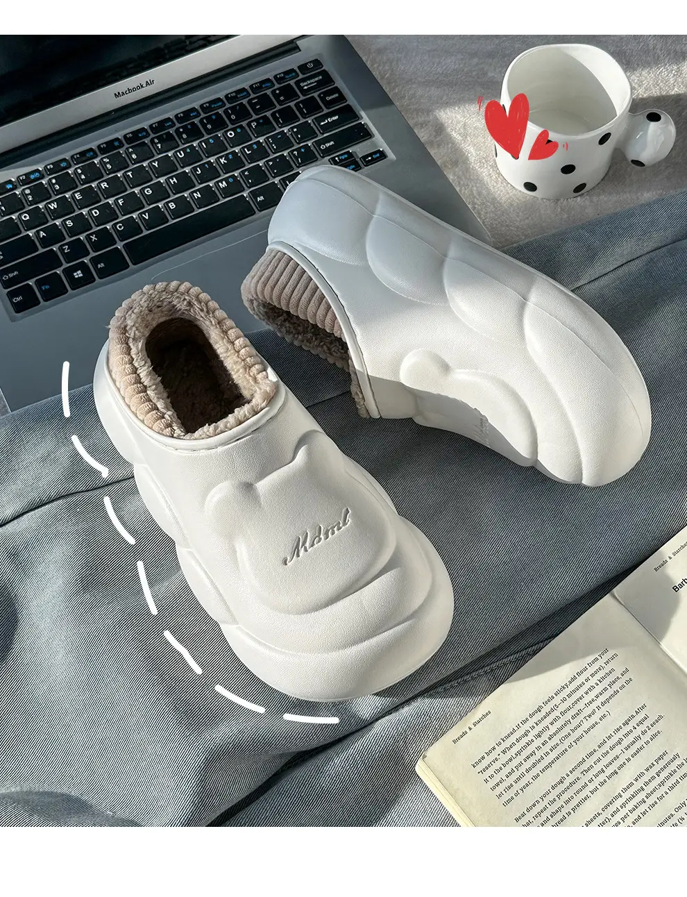 Cartoon big eye cotton slippers women's autumn and winter outdoor slippers winter thick bottom warm bag heel waterproof cotton shoes men's wholesale — feature 36
