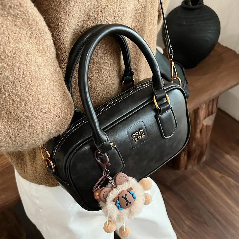 Women's British Retro Shoulder Crossbody Bag Brown 2024 - Image 4