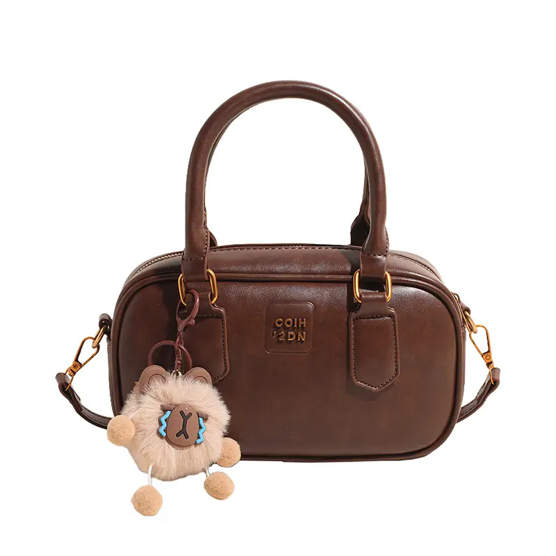 Women's British Retro Shoulder Crossbody Bag Brown 2024 - Image 8