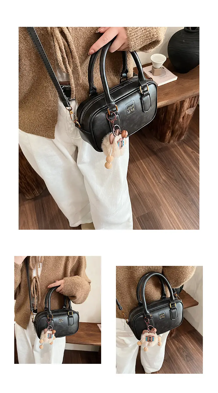 Women's British Retro Shoulder Crossbody Bag Brown 2024 — feature 14