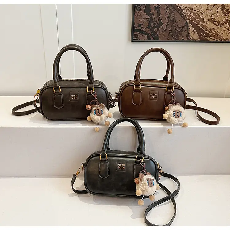 Women's British Retro Shoulder Crossbody Bag Brown 2024 — feature 16