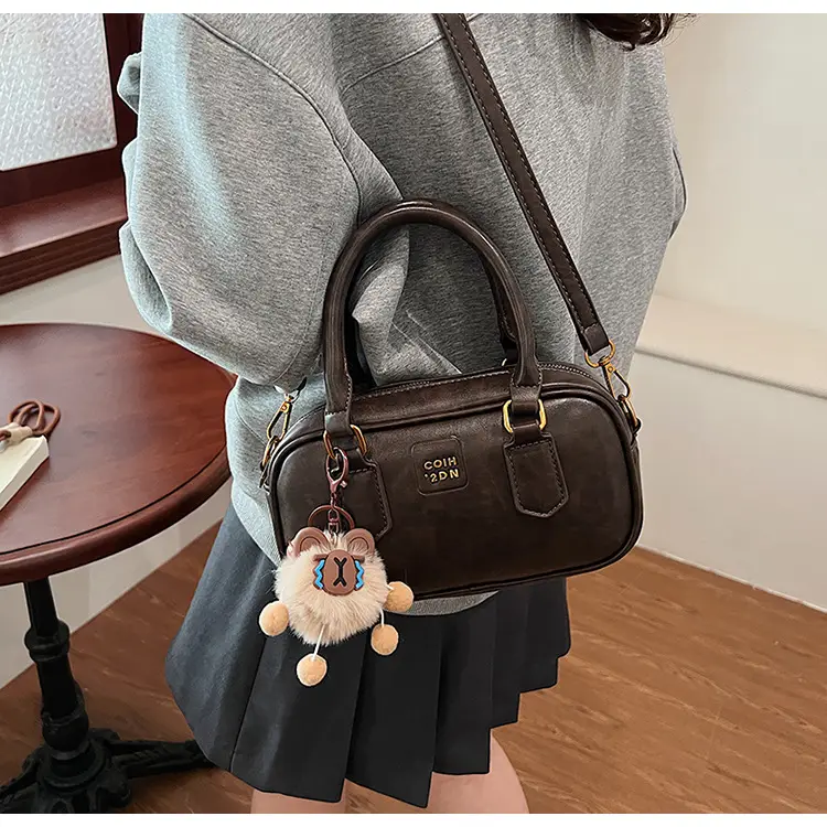 Women's British Retro Shoulder Crossbody Bag Brown 2024 — feature 20