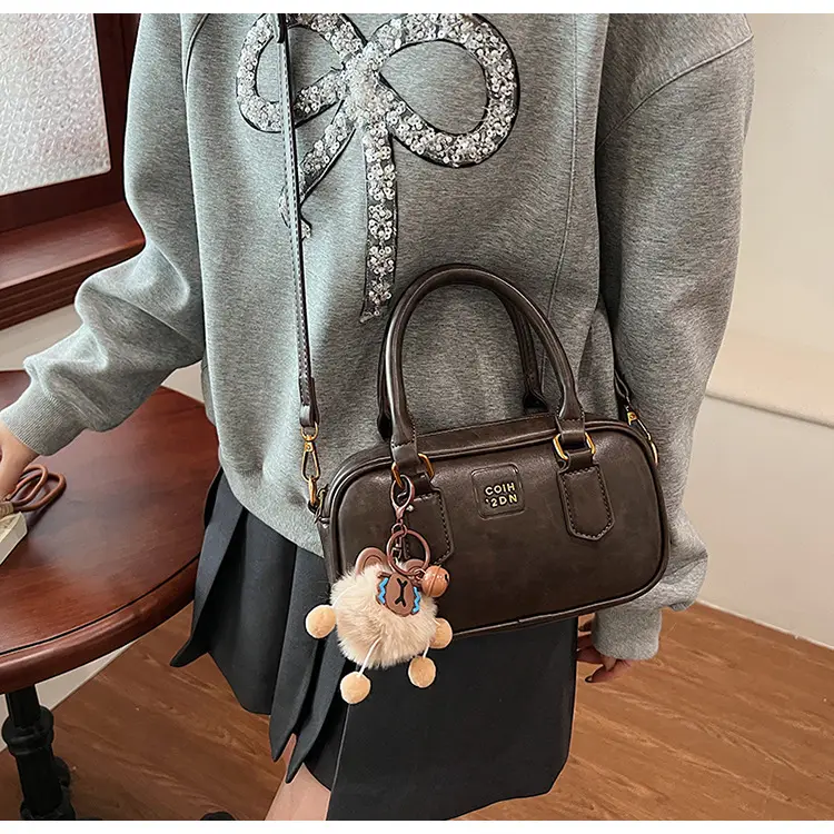 Women's British Retro Shoulder Crossbody Bag Brown 2024 — feature 21