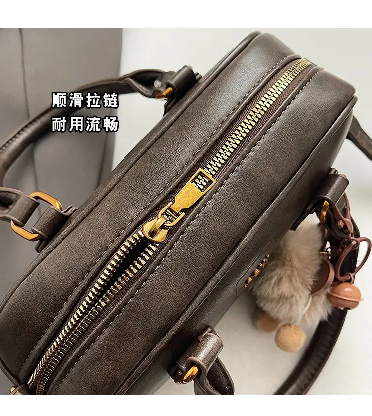 Women's British Retro Shoulder Crossbody Bag Brown 2024 — feature 7