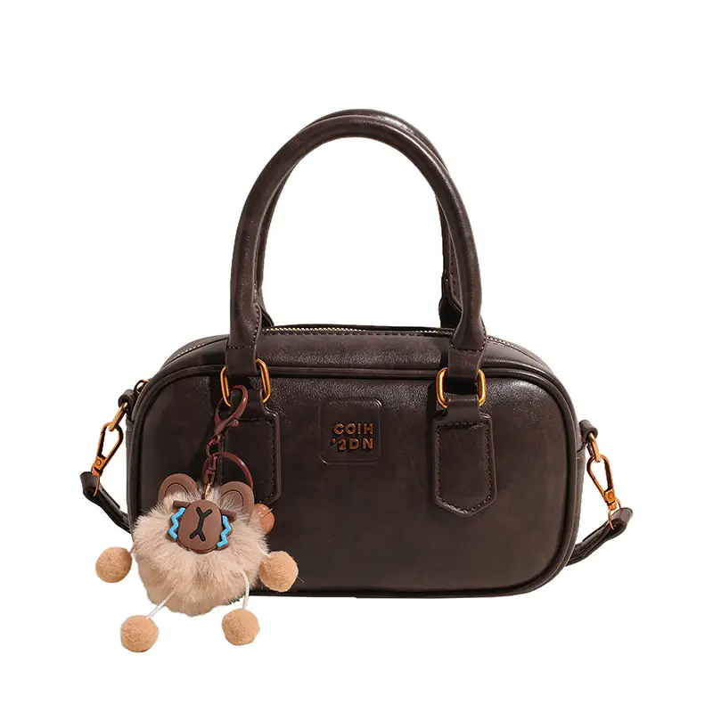Women's British Retro Shoulder Crossbody Bag Brown 2024 - Image 3