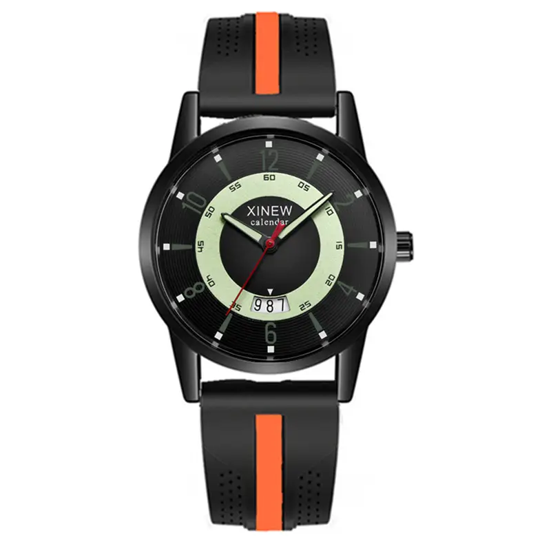 Xinew Men's Black Quartz Watch with Digital Display - Image 14