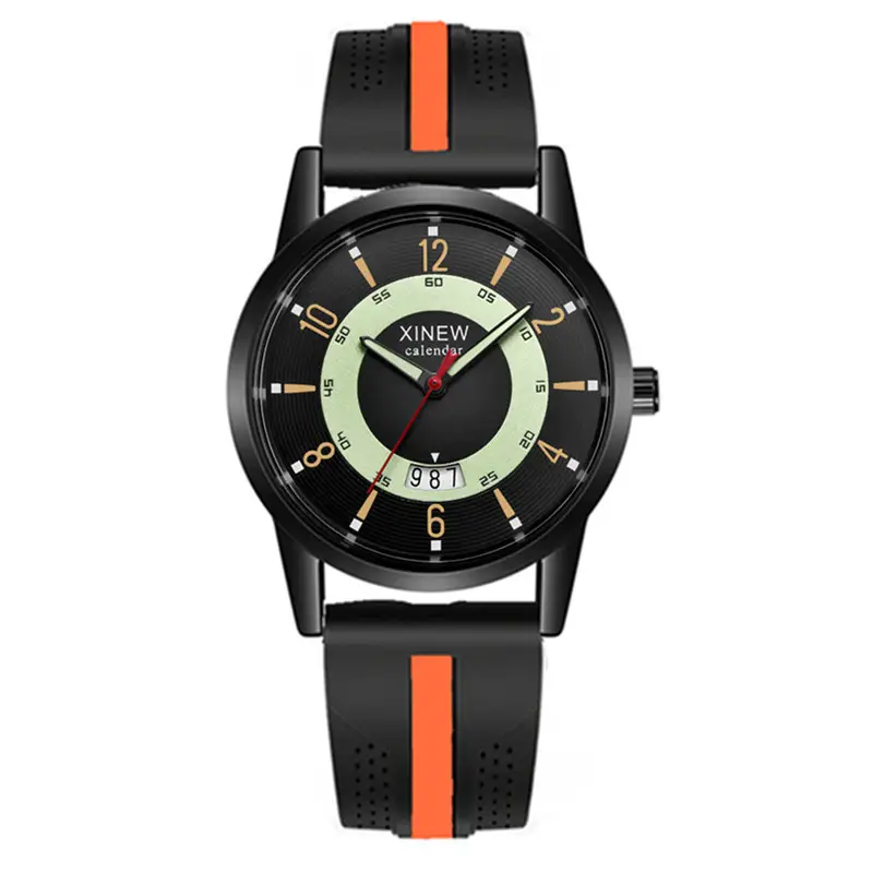 Xinew Men's Black Quartz Watch with Digital Display - Image 16