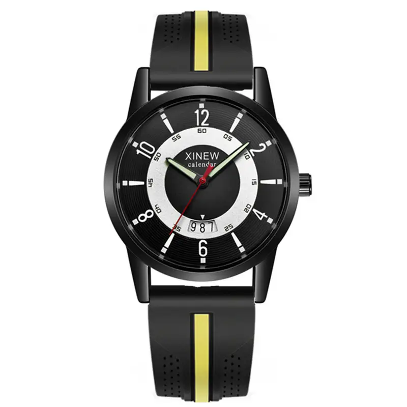 Xinew Men's Black Quartz Watch with Digital Display - Image 17