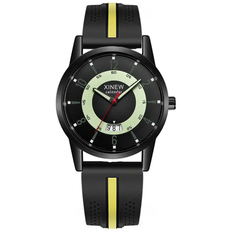 Xinew Men's Black Quartz Watch with Digital Display - Image 20