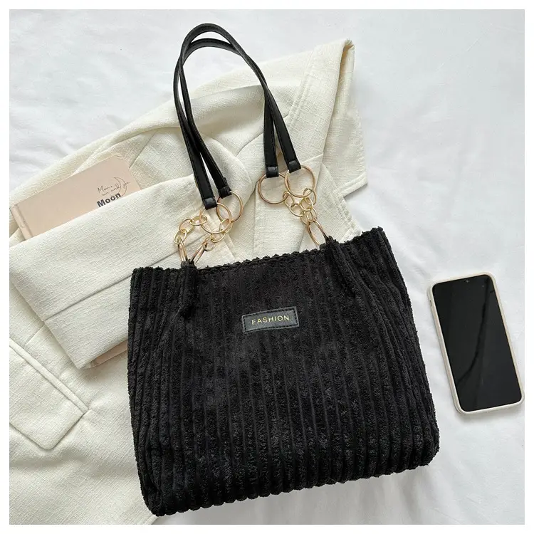 Women's Large Capacity Corduroy Tote Bag Autumn Winter 2024 — feature 20