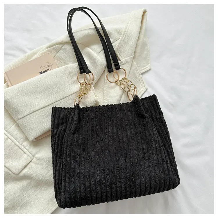 Women's Large Capacity Corduroy Tote Bag Autumn Winter 2024 — feature 21