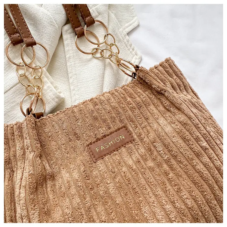 Women's Large Capacity Corduroy Tote Bag Autumn Winter 2024 — feature 24