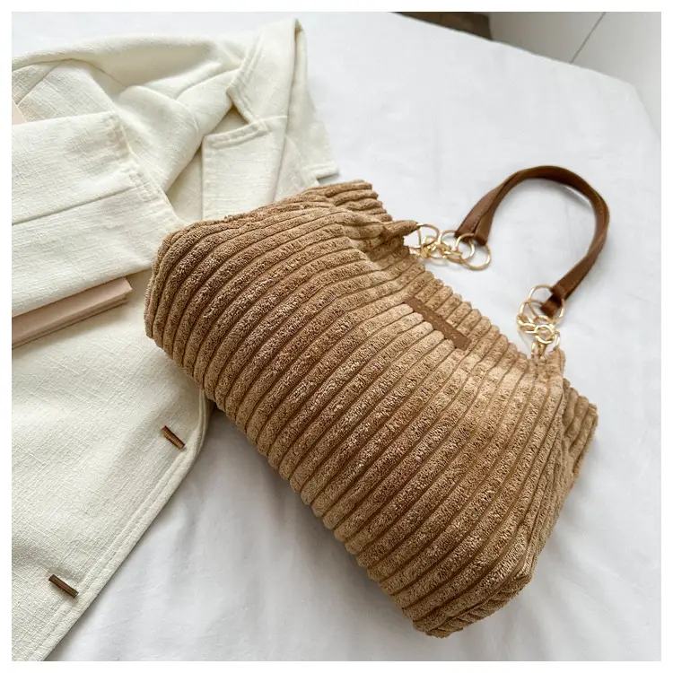Women's Large Capacity Corduroy Tote Bag Autumn Winter 2024 — feature 26