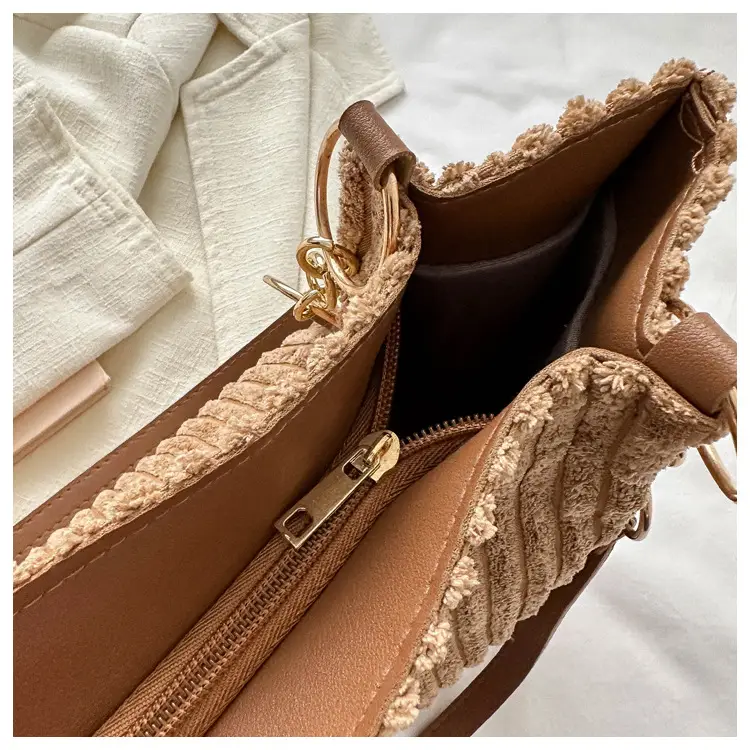 Women's Large Capacity Corduroy Tote Bag Autumn Winter 2024 — feature 29